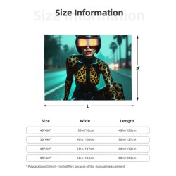 Couverture en flanelle horizontale 280g : Impression fille sci-fi
