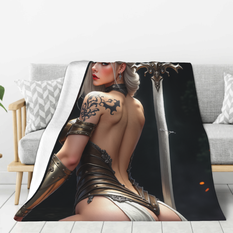 스타일리시한 미녀 패턴이 있는 280g 세로형 플란넬 담요 스타일리시한 미녀 패턴이 있는 280g 세로형 플란넬 담요