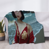 Manta de franela de 280g en estilo horizontal con estampado de una sola cara, una opción cómoda y cálida