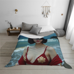 Manta de franela de 280g en estilo horizontal con estampado de una sola cara, una opción cómoda y cálida