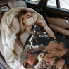 Coperta in flanella verticale 280g con un motivo di una bellezza elegante
