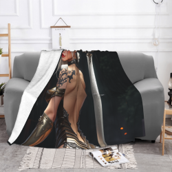 280g horizontale Flanell-Decke mit sexy Kriegerin-Druck