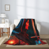 Couverture en flanelle verticale 280g : Motif de chevalière, confortable et durable