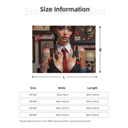 280g 横型フランネルブランケット: 美女プリント、快適で暖かい