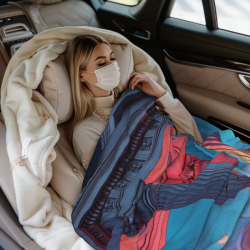 280g Vertical - style Single - sided Printed Flannel Blanket, Soft and Comfortable