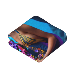Couverture en flanelle verticale 280g à motif floral