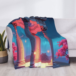 Coperta in flanella stampata lato singolo da 280g, comoda, resistente, per molteplici scenari