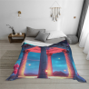 280g einseitig bedruckte Flanell-Decke, bequem, langlebig, für verschiedene Anwendungen