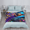 Couverture en flanelle verticale 280g à motif floral
