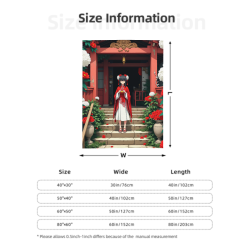 Coperta in flanella anime stampata su un lato stile verticale 280g