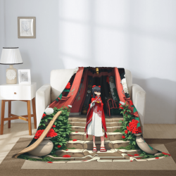 280g Vertical - style Single - side Printed Anime Flannel Blanket