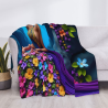 280g Blumenmuster horizontale Flanell-Decke, bequem und warm
