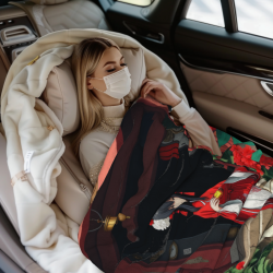 280g Vertical - style Single - side Printed Anime Flannel Blanket