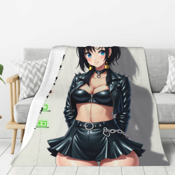 280g 縦型フランネルブランケット 片面アニメプリント