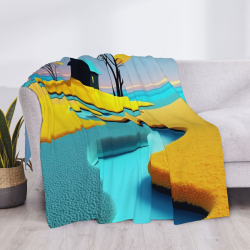 280g Horizontal Flannel Blanket, Comfortable and Warm with Printed Design