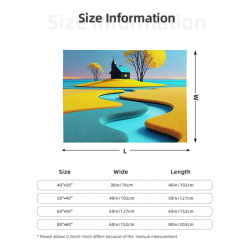 Couverture en flanelle horizontale de 280g, confortable et chaude avec motif imprimé