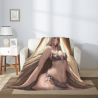 280g 수직 애니메이션 미녀 프린팅 플란넬 담요
