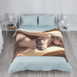 Couverture en flanelle verticale 280g imprimée beauté animée