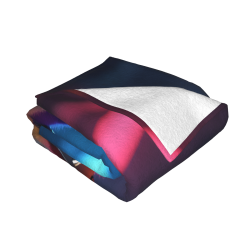 280g Horizontal Cat - patterned Flannel Blanket, Soft and Comfortable