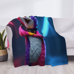 Manta de franela horizontal de 280g con patrón de gato, suave y cómoda