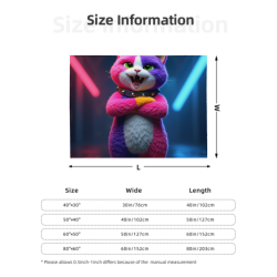 280g 猫柄フランネルブランケット、柔らかく快適