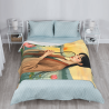 Coperta in flanella stile verticale 280g con stampa di bellezza antica cinese