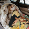 280g Vertical - style Chinese Ancient - style Beauty Printed Flannel Blanket