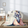 Manta de franela vertical de 280g con estampado de personaje de anime