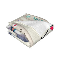 Couverture en flanelle horizontale 280g avec fille anime