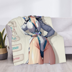 Manta de franela horizontal de 280g con chica anime