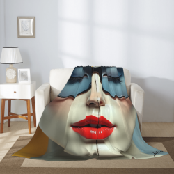 Coperta in flanella verticale 280g con stampa fashion