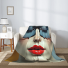 Coperta in flanella verticale 280g con stampa fashion