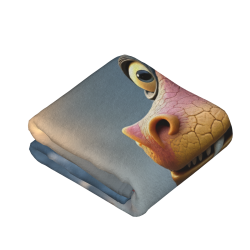 Coperta in flanella verticale 280g con stampa di drago cartoon carino
