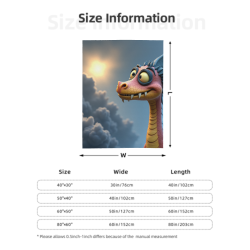 280g 縦型かわいいドラゴンフランネルブランケット