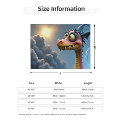280g horizontale Flanell-Decke mit niedlichem Cartoon-Drachenmuster