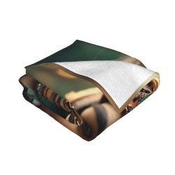 Couverture en flanelle horizontale 280g avec impression beauté indienne