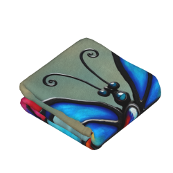 Couverture en flanelle verticale 280g avec motif papillon magnifique