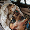 Manta de franela horizontal de 280g con estampado de belleza india