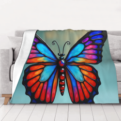 280g horizontale Flanell-Decke mit prächtigem Schmetterlingsdruck