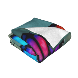 Coperta in flanella orizzontale 280g con stampa di farfalla spettacolare