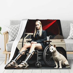 Manta de franela cómoda de 280g estilo vertical con impresión unilateral
