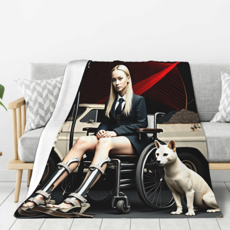 Manta de franela cómoda de 280g estilo vertical con impresión unilateral