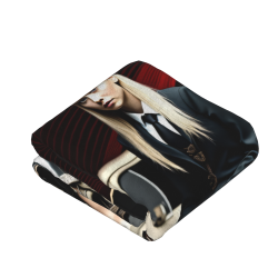 Couverture en flanelle confortable 280g style vertical avec impression unilatérale