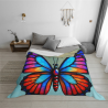 Coperta in flanella orizzontale 280g con stampa di farfalla spettacolare