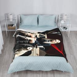 Couverture en flanelle confortable 280g style vertical avec impression unilatérale