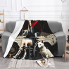 Manta de franela horizontal de 280g con estampado de un solo lado, cómoda y personalizada