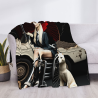 Manta de franela horizontal de 280g con estampado de un solo lado, cómoda y personalizada