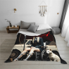 Manta de franela horizontal de 280g con estampado de un solo lado, cómoda y personalizada