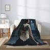 Coperta in flanella 280g con stampa lato singolo e motivo femminile misterioso