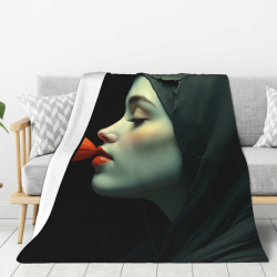 بطانية فلانيل عمودية 280 جرام: تصميم سيدة غامضة